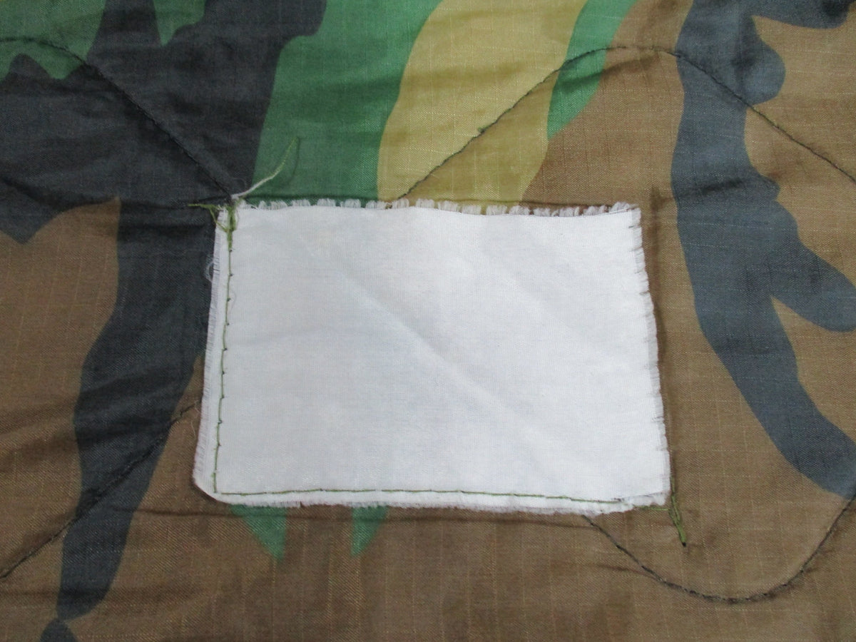 USGI Woodland Poncho + Commercial Woobie Liner Set Used Fair Field Gear