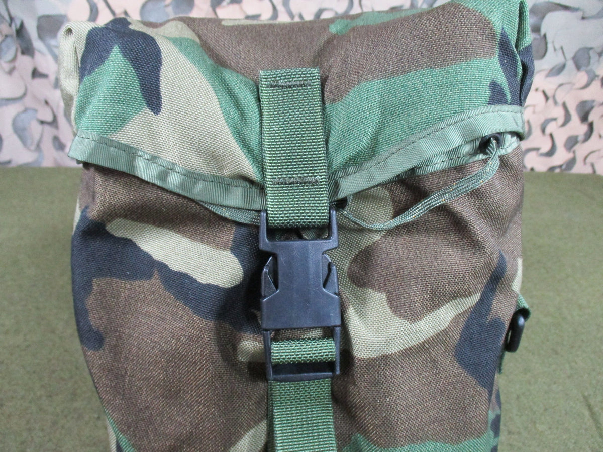 Woodland Camouflage Utility Pouch Belt Pack Used Good Sticky PU Lining - Centex Military Gear