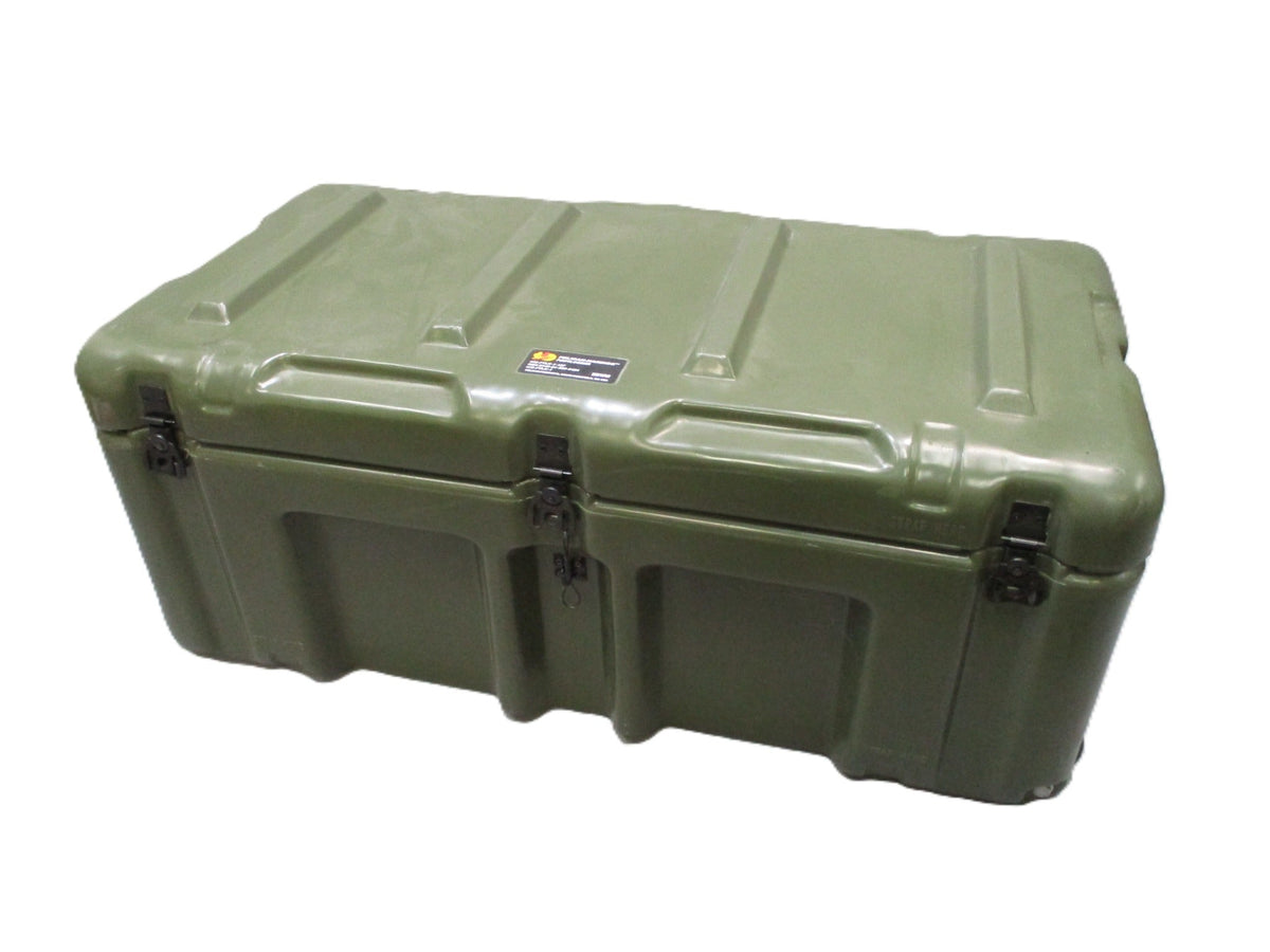 Pelican Hardigg Military Footlocker OD Green 472-FTLK-1-137 2 Trays Wheels