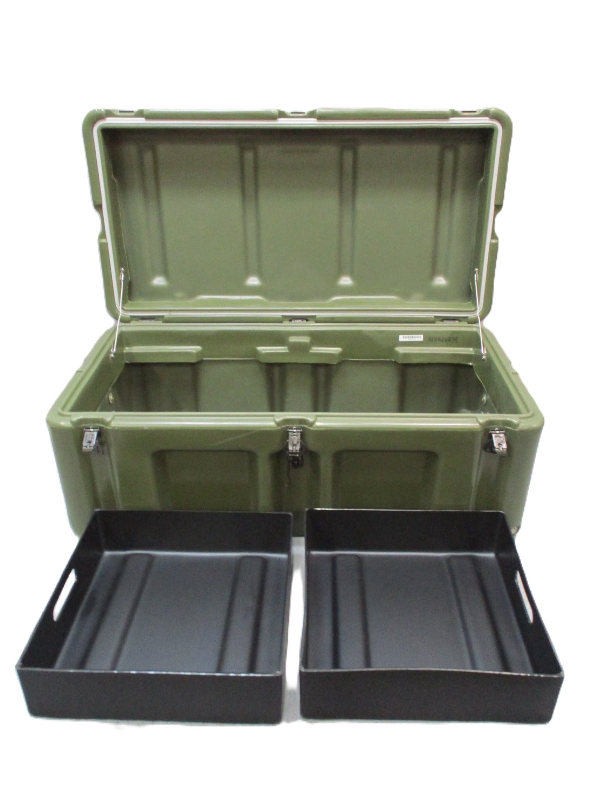 Pelican Hardigg Military Footlocker OD Green 472-FTLK-1-137 2 Trays Wheels