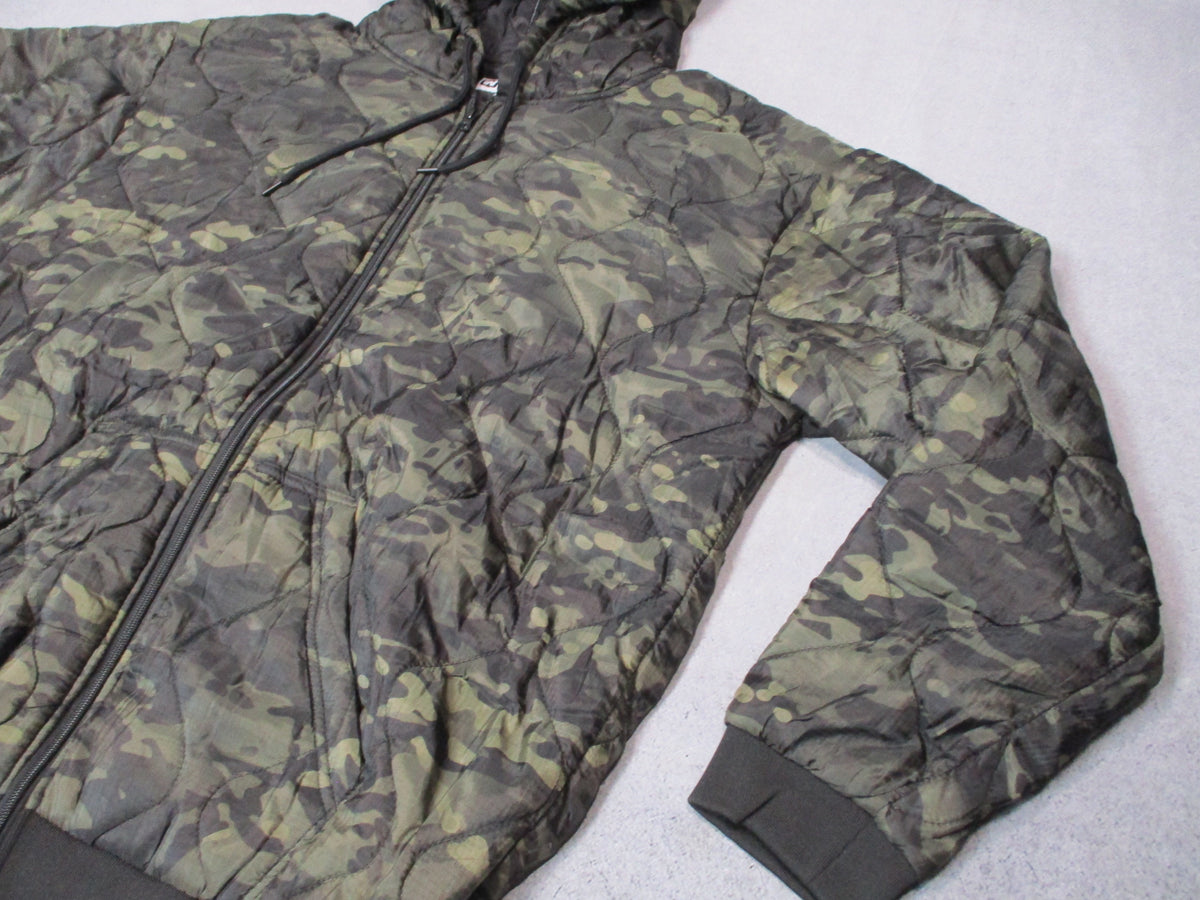 Woobie Gear Black Camo Full Zip Quilted Hoodie Jacket 3XL Nylon New Without Tags - Centex Military Gear
