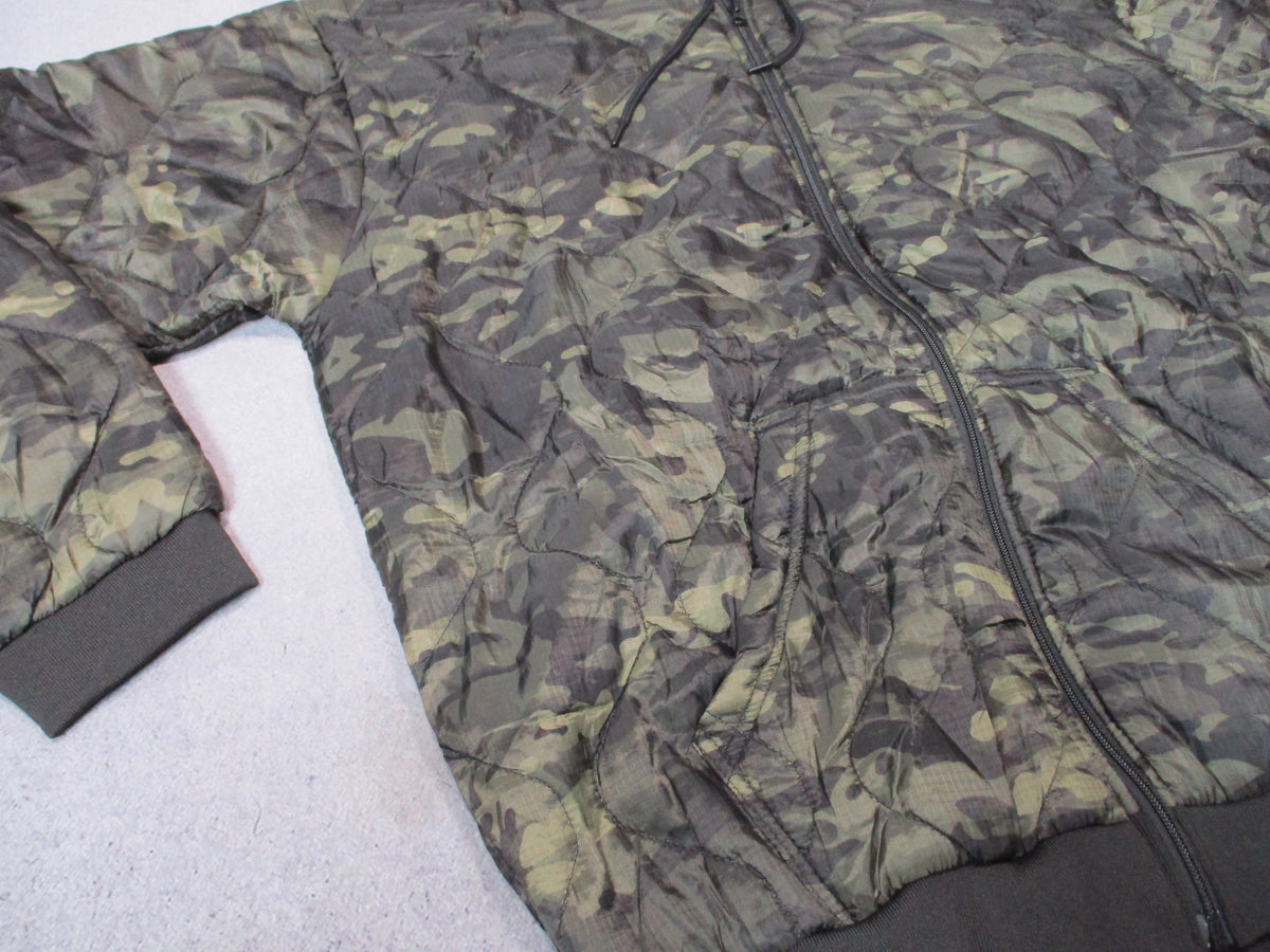 Woobie Gear Black Camo Full Zip Quilted Hoodie Jacket 3XL Nylon New Without Tags - Centex Military Gear