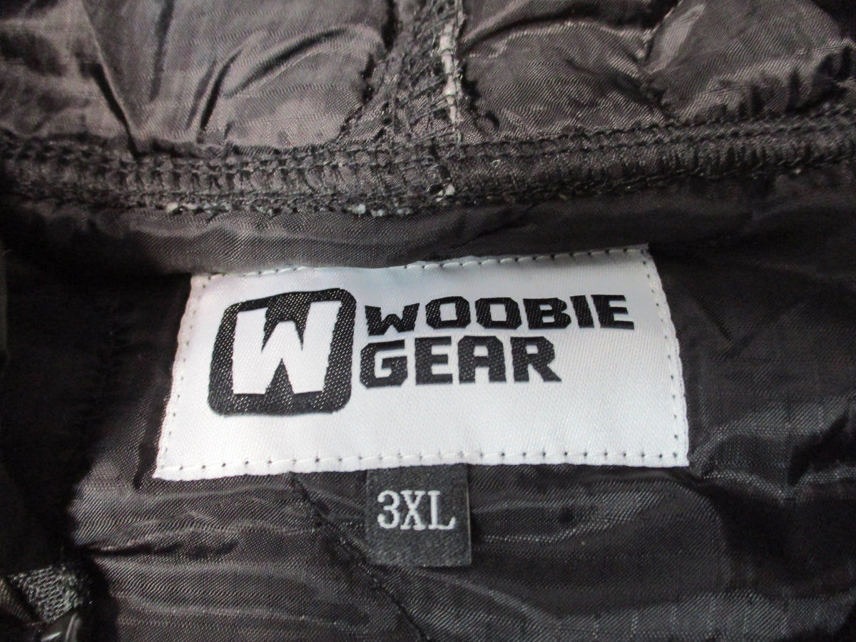 Woobie Gear Black Camo Full Zip Quilted Hoodie Jacket 3XL Nylon New Without Tags - Centex Military Gear