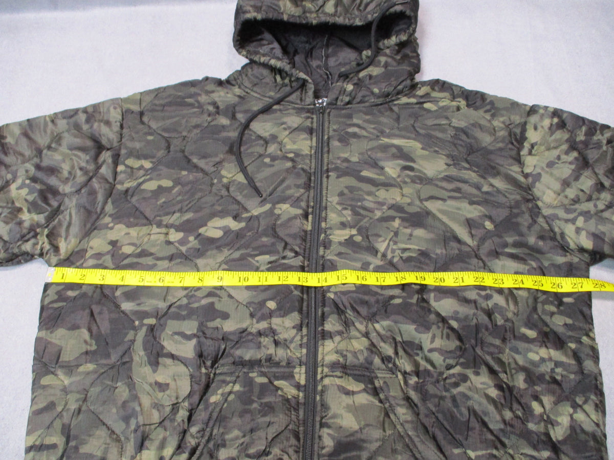 Woobie Gear Black Camo Full Zip Quilted Hoodie Jacket 3XL Nylon New Without Tags - Centex Military Gear