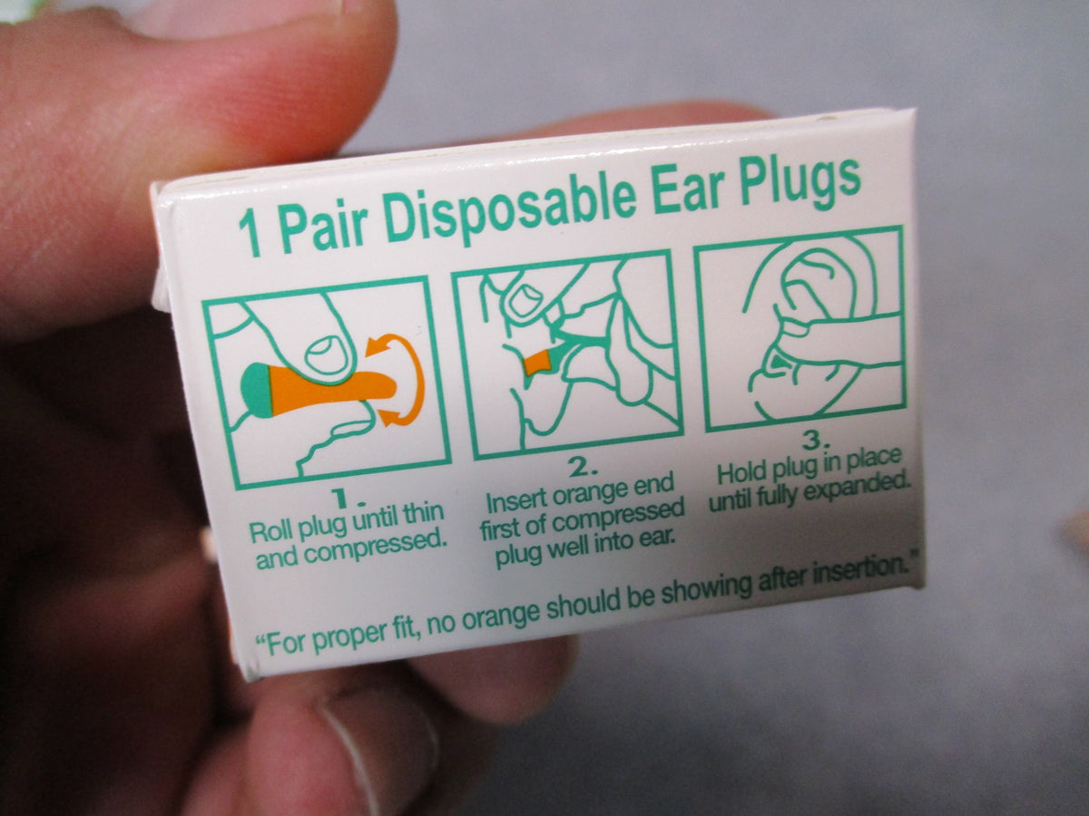 Sound Guard Ear Plugs 145 Pairs Orange Green Foam USA NSN 6515-00-137-6345 - Centex Military Gear