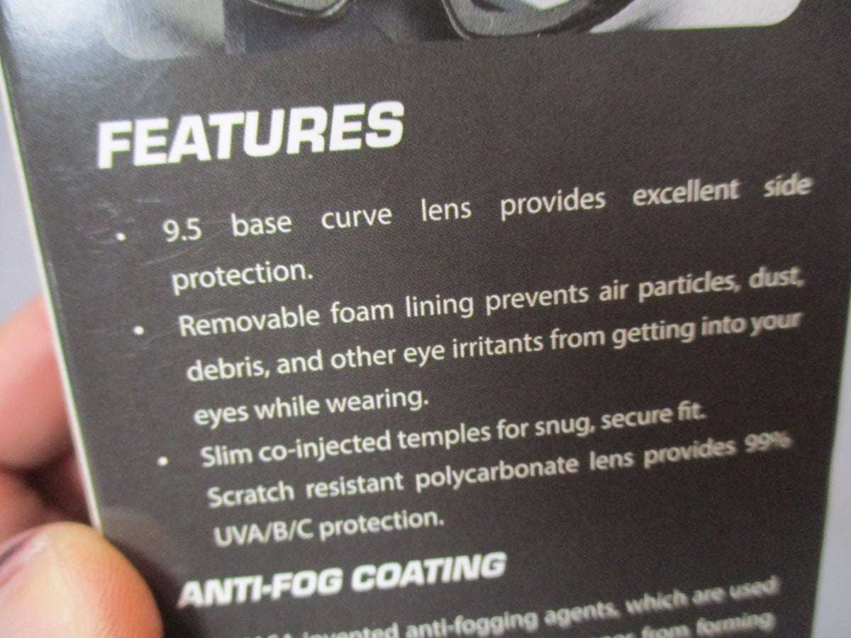 OpticMax 1400/ND Shooting Safety Glasses Gray Lens Anti-Fog Foam Lined New Box - Centex Military Gear