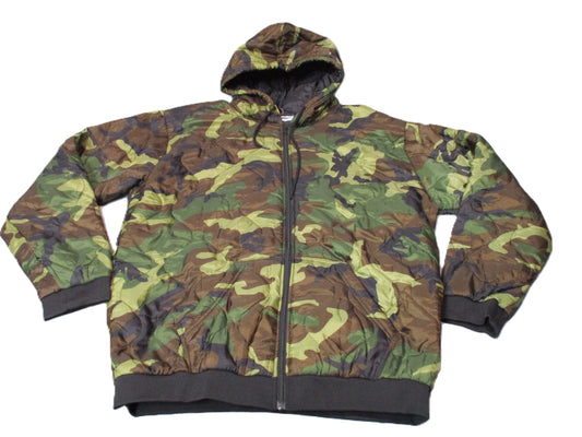 Woobie Gear Woodland M81 Camo Full Zip Quilted Hoodie Jacket 3XL NWOT