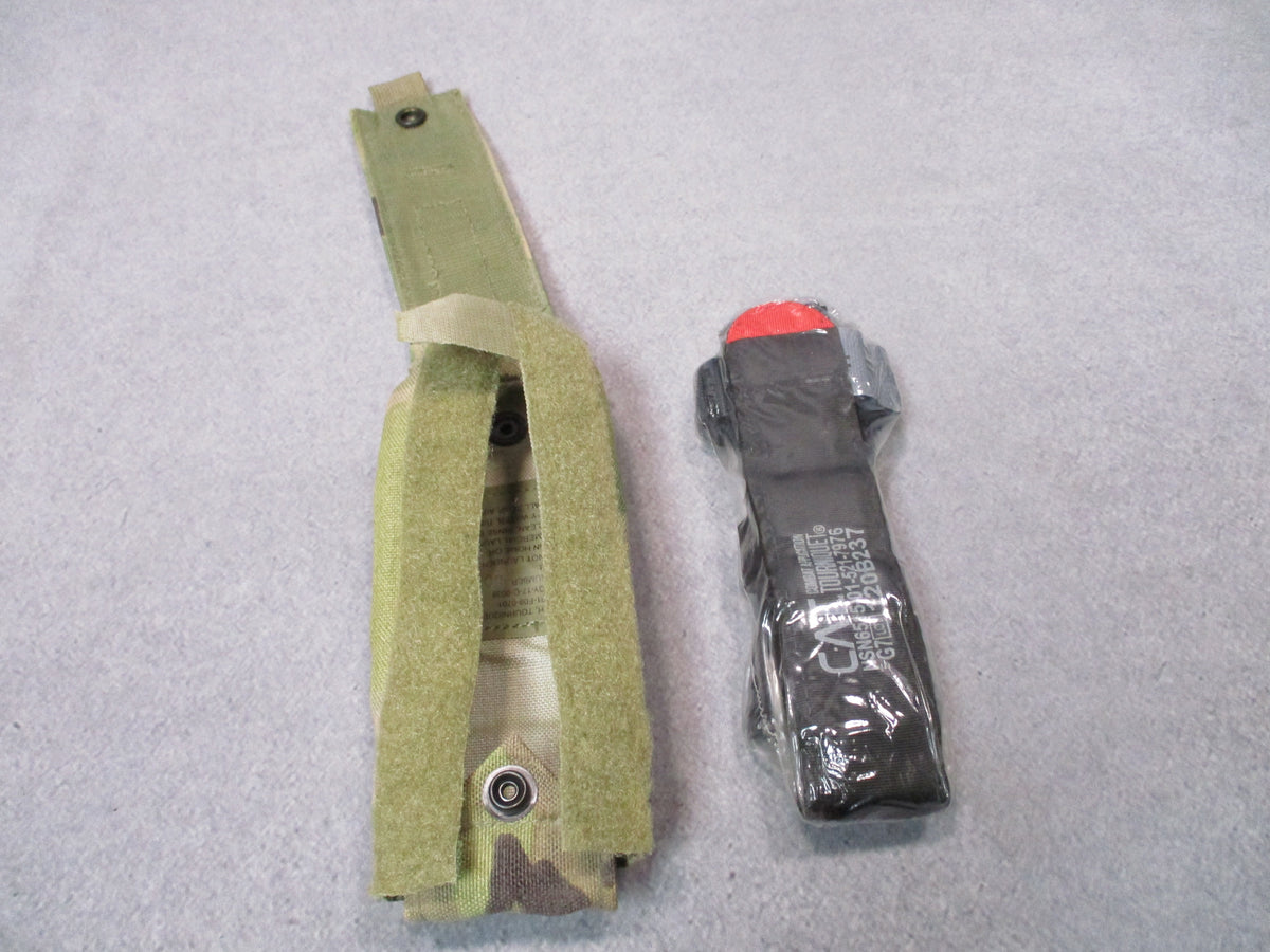 NAR CAT Gen 7 Tourniquet New Sealed Black with USGI SEKRI Camo Pouch Used - Centex Military Gear