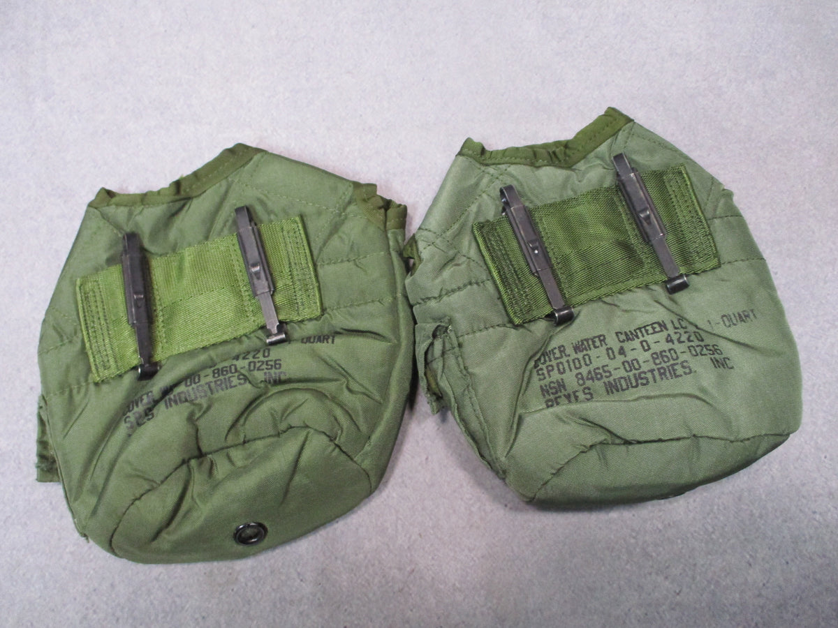 USGI ALICE LC-2 1 Quart Canteen Cover Pouches Olive Drab Reyes 2004 Lot of 2 - Centex Military Gear