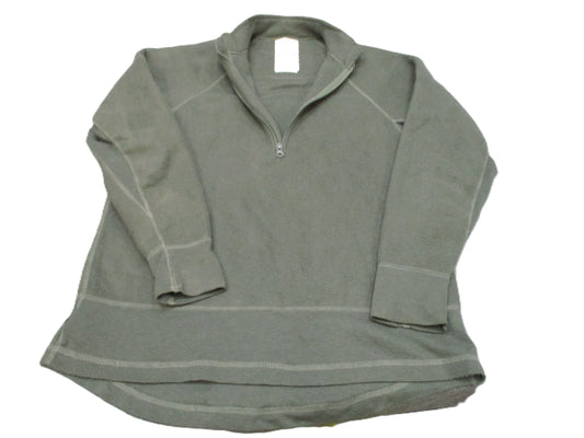 USGI Army Midweight Fleece Shirt Large Regular Foliage Green Nomex 1/4 Zip