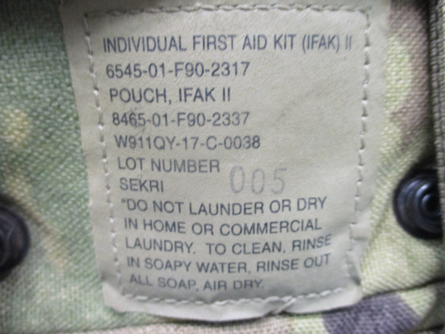 USGI SEKRI IFAK II OCP Multicam MOLLE First Aid Pouch w/ Insert EMPTY