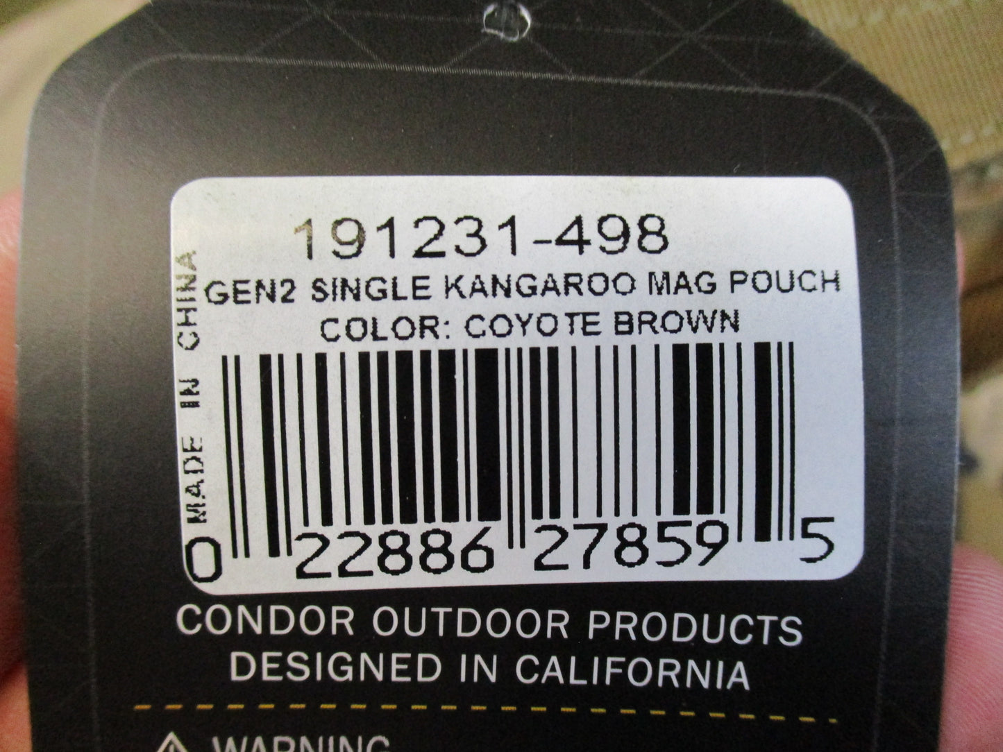 Condor GEN2 Single Kangaroo Mag Pouch – Coyote Brown – 3 Pack – MOLLE – lot set