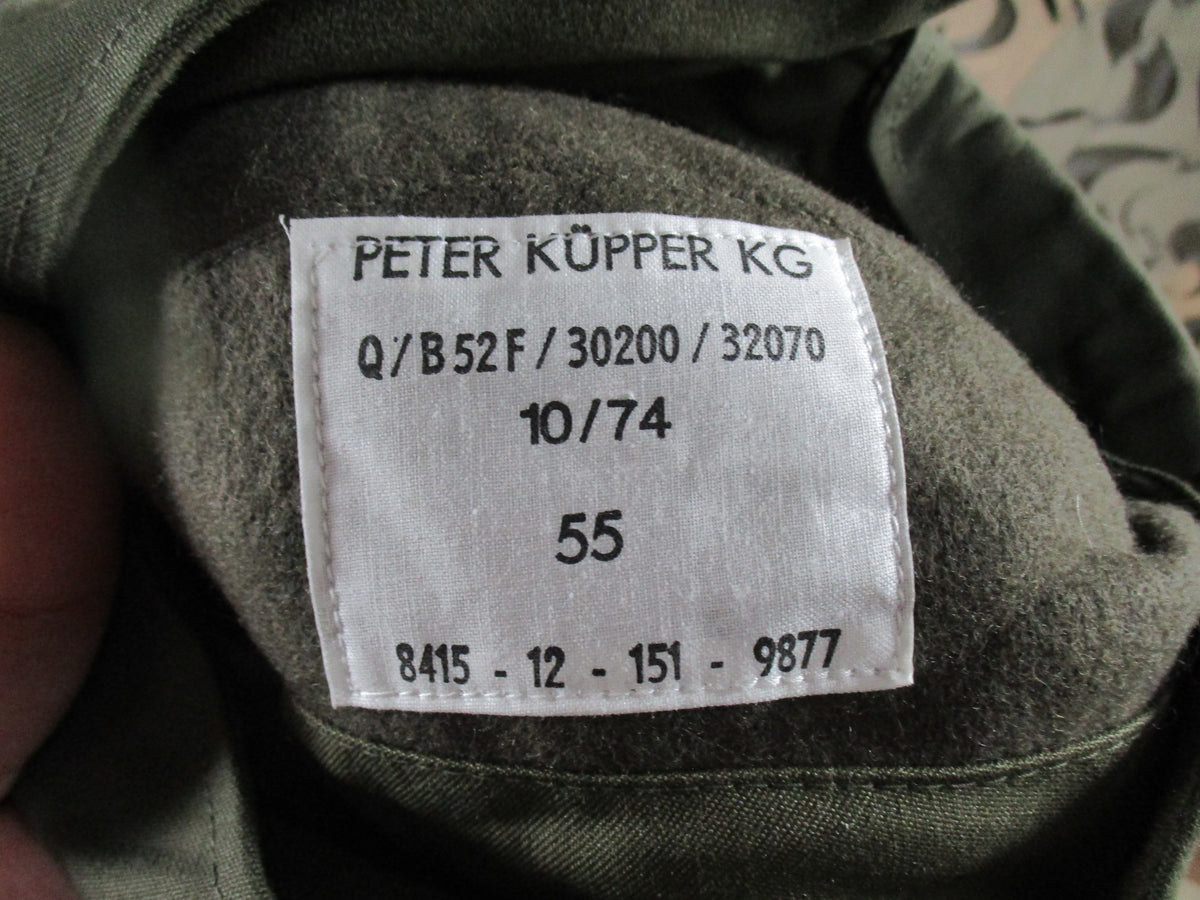 German Bundeswehr Winter Hat Size 55 Olive Green Ear Flap Cap Army Surplus