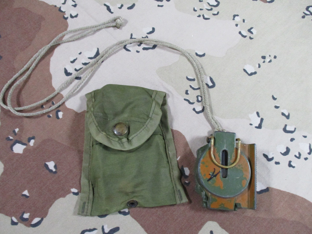 Cammenga USGI Military Lensatic Compass w/ Pouch Lanyard Working Paint Wear