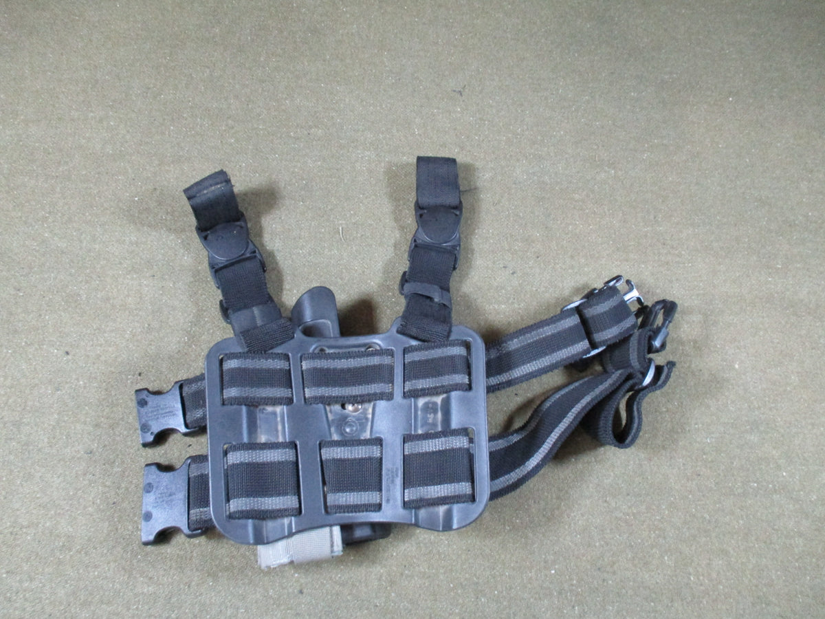 Blackhawk SERPA C1370 Beretta M9 92 Drop Leg Holster Right Hand Black Duty Gear