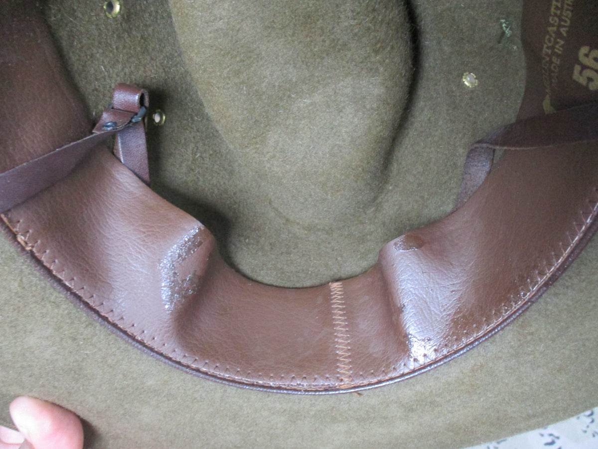 Vintage Mountcastle Australian Army Slouch Hat 56 1990 Rising Sun Badge