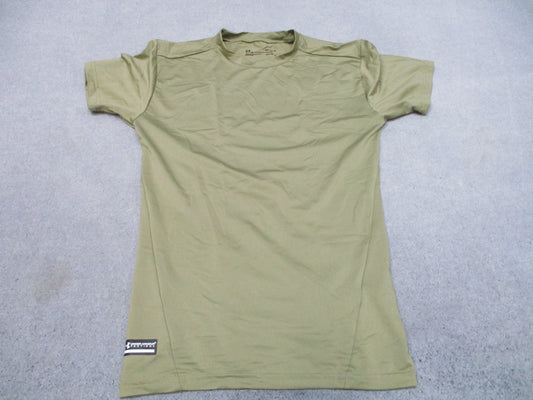 Under Armour Tactical HeatGear Compression Shirt Medium Tan 499 Short Sleeve