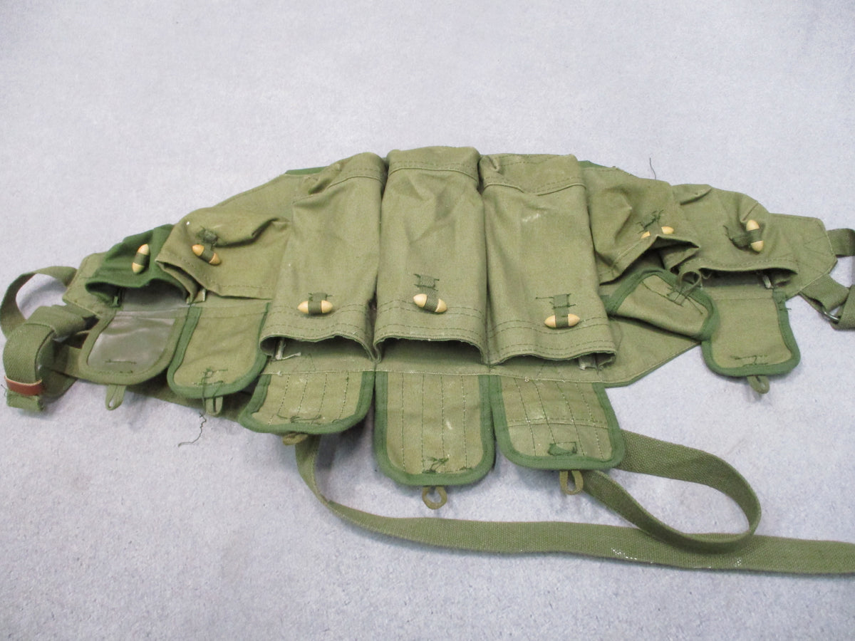 Original Chinese Type 56 Chest Rig OD Green 3 Cell Magazine Pouch Surplus