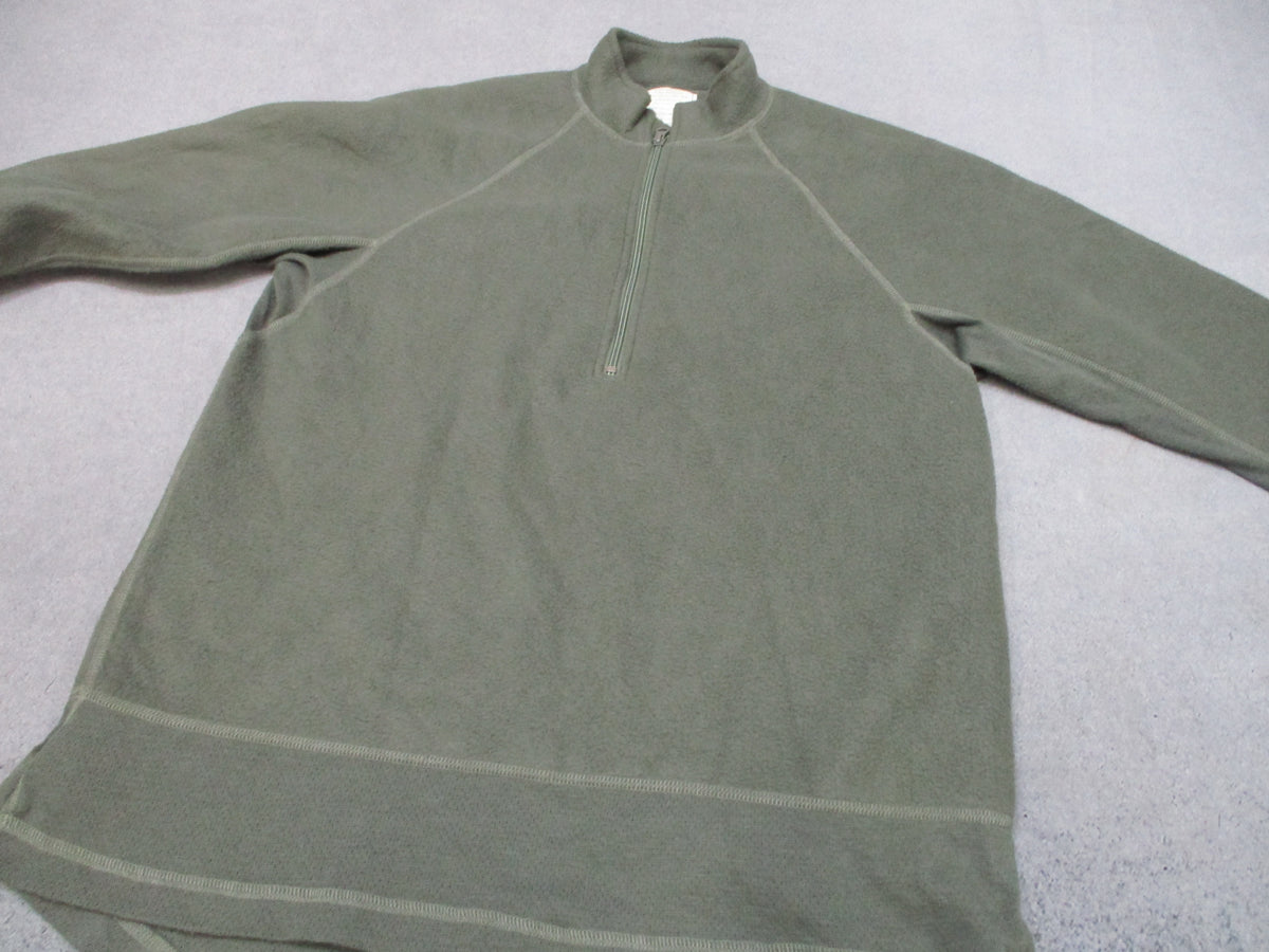 USGI Army Midweight Fleece Shirt Large Regular Foliage Green Nomex 1/4 Zip