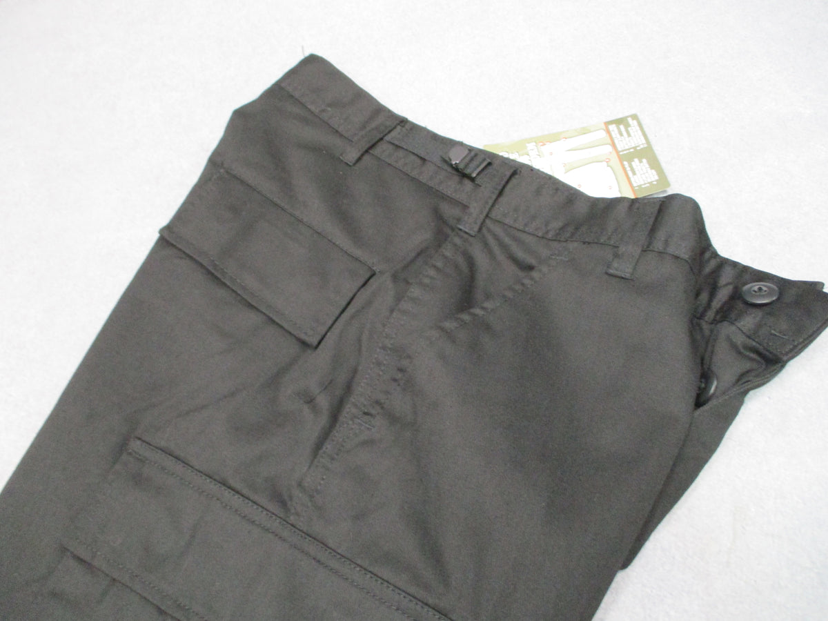 Rothco Black BDU Tactical Cargo Pants Military Fatigue Trousers NWT 55/45