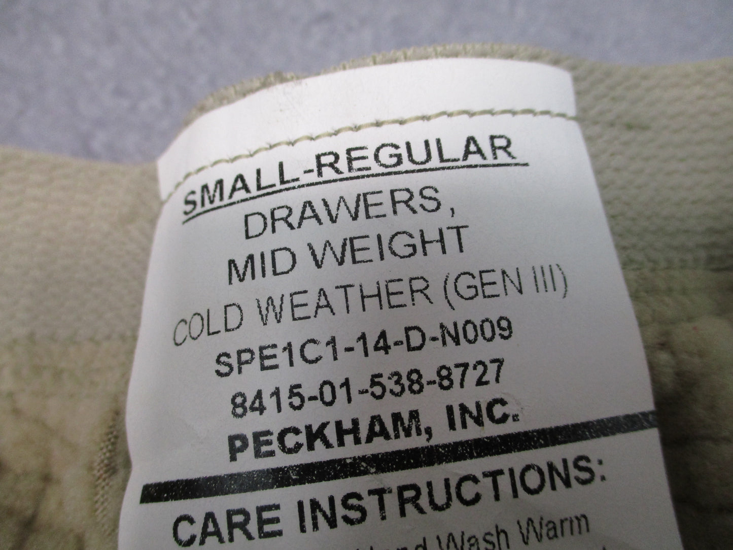 ECWCS GEN III Thermal Waffle Pants Small-Regular Cold Weather US Army Issue