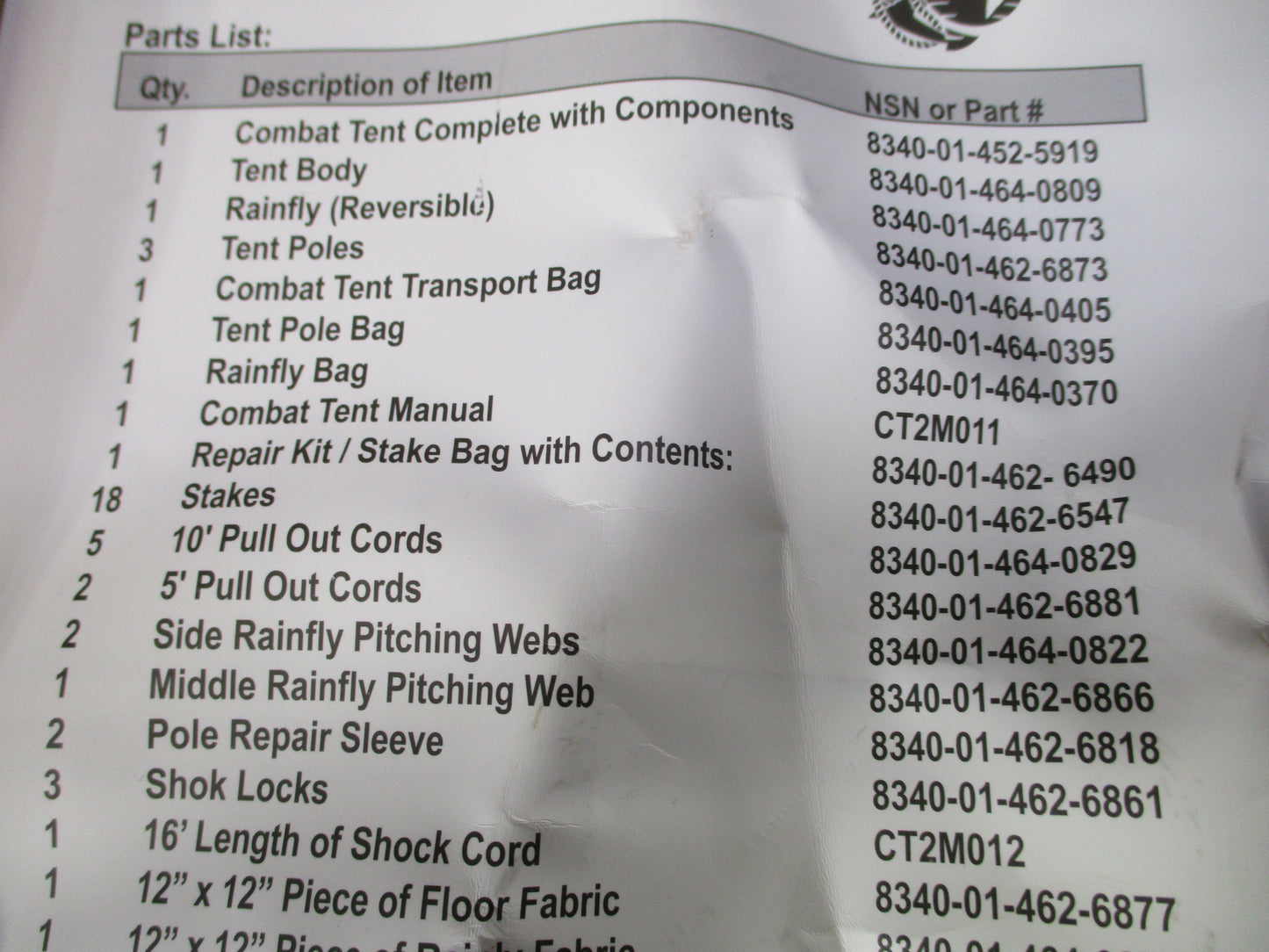 USMC LiteFighter 2 Man Combat Tent Woodland Tan Complete NSN 8340-01-452-5919