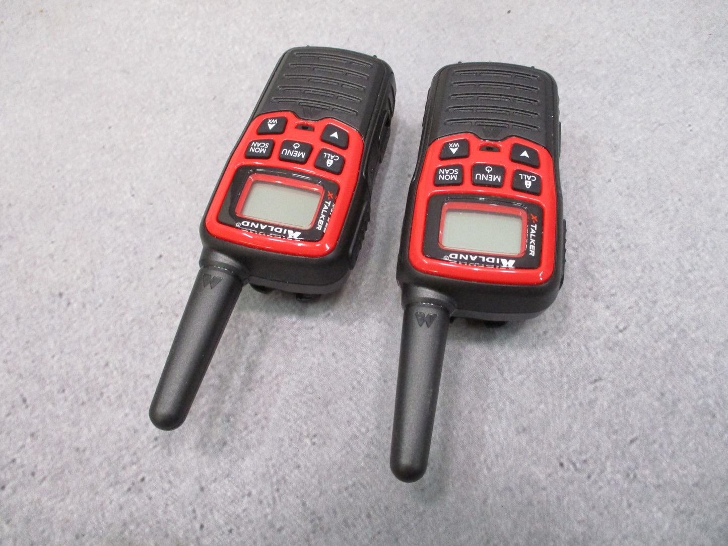 Midland EX37A X-Talker Walkie Talkies Pair Case Manuals Tested