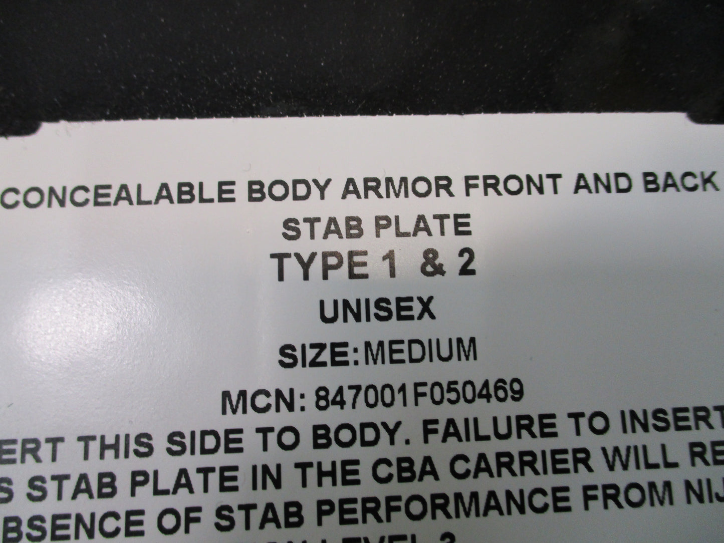 Concealment Vest Black Level IIIA Soft Panels Stab Inserts Medium