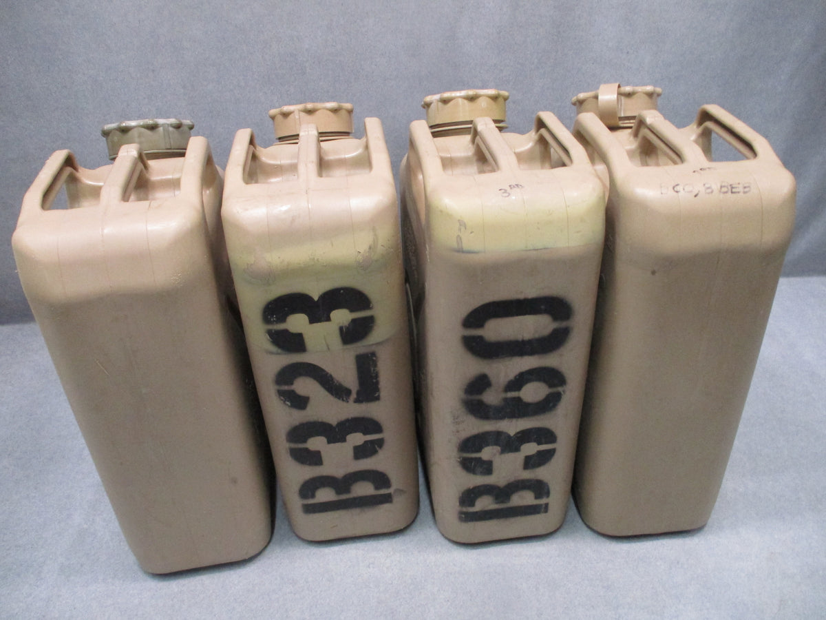 Desert Tan Military Fuel Can 5 Gallon Storage Container - Used 20L Capacity