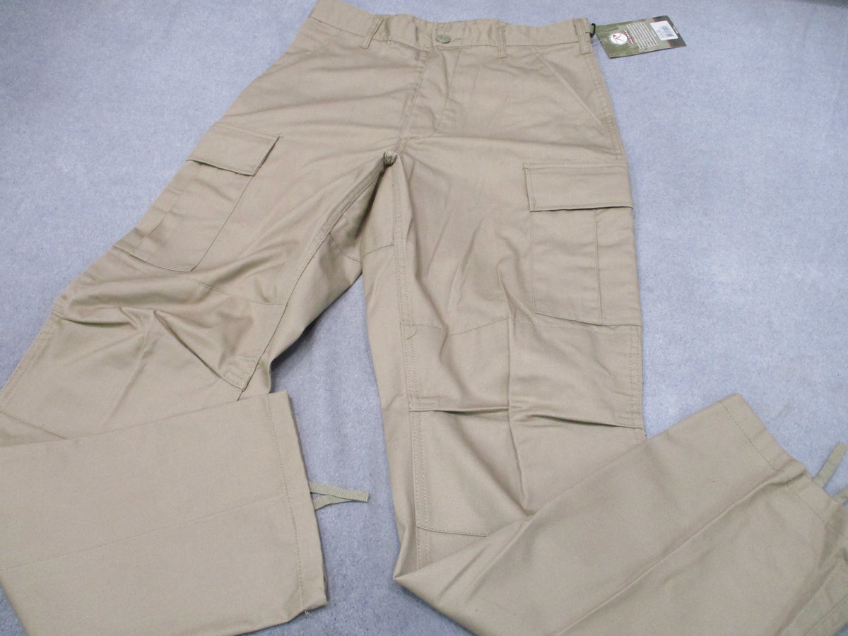 Rothco Khaki BDU Cargo Pants Tactical Trousers Military Fatigues 55/45 NWT