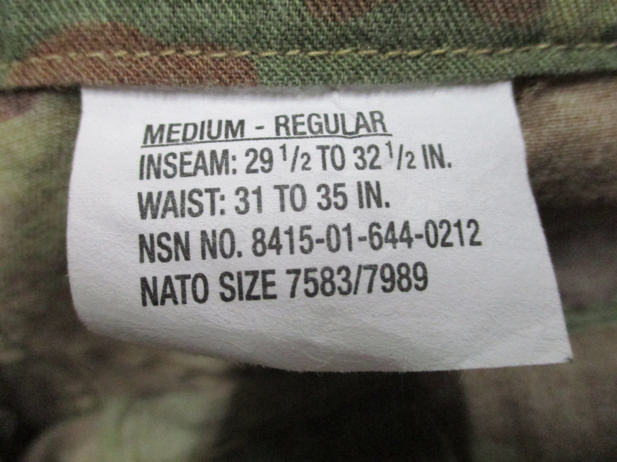USGI Army Combat Pants FR Scorpion OCP Medium Regular NSN 8415-01-644-0212