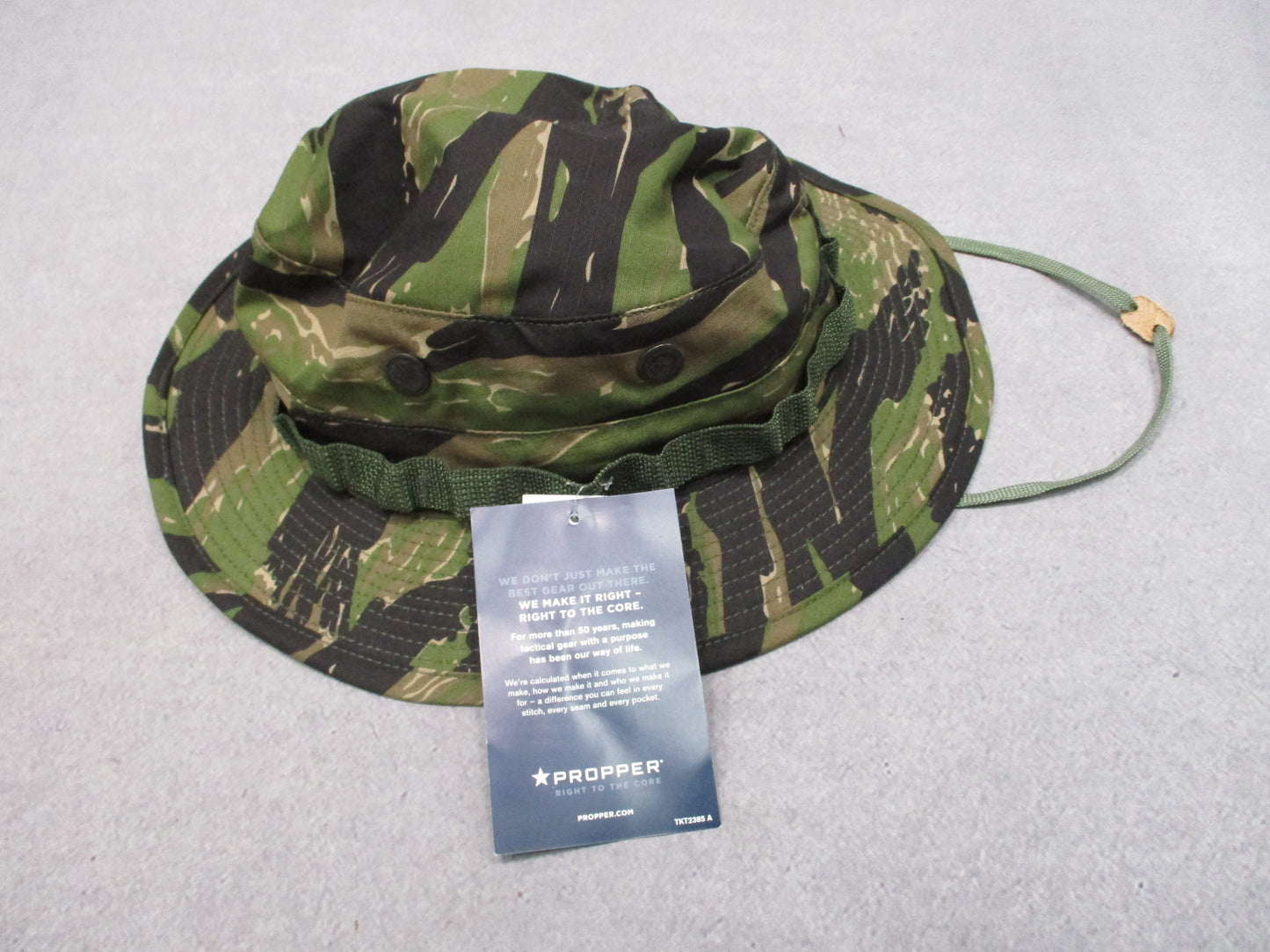 Propper Asian Tiger Stripe Boonie Hat Mil-Spec Ripstop Tactical NWT 7-7 3/4