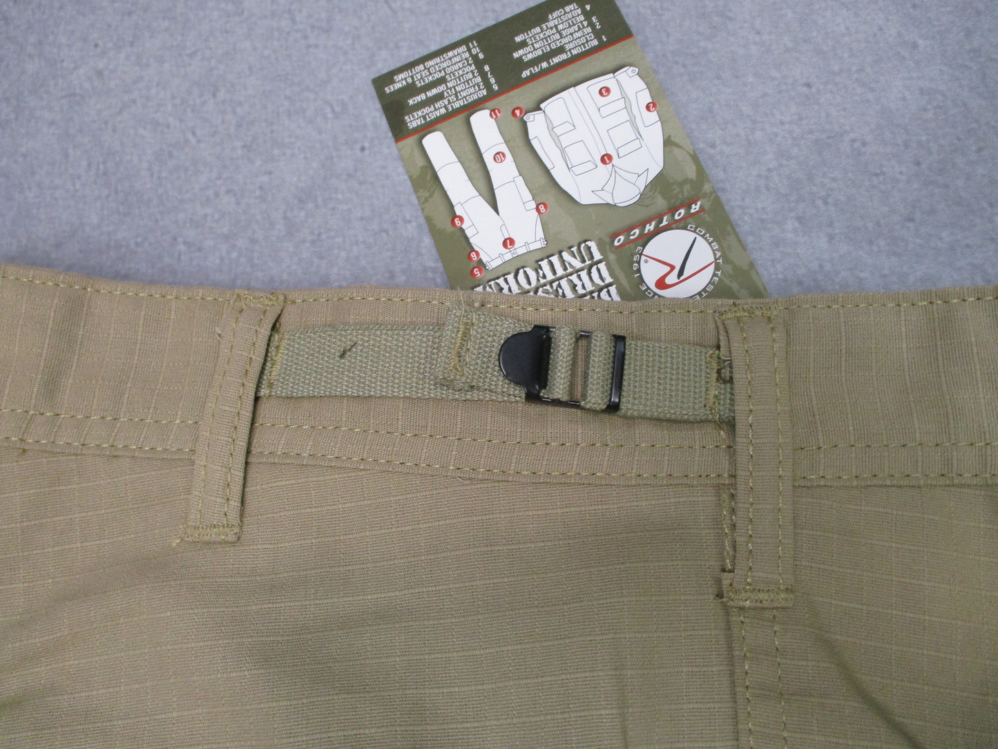 Rothco Khaki BDU Cargo Pants Tactical Work 100% Cotton Ripstop Trousers NWT