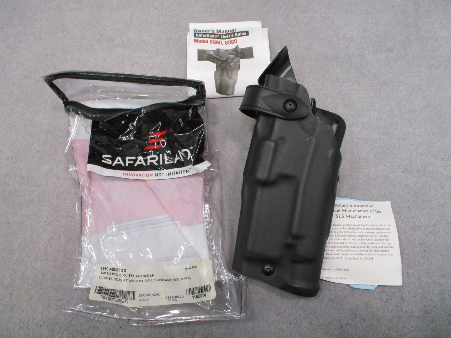 Safariland 6360-4502-132 Level III Duty Holster SIG P320 Light LH Black