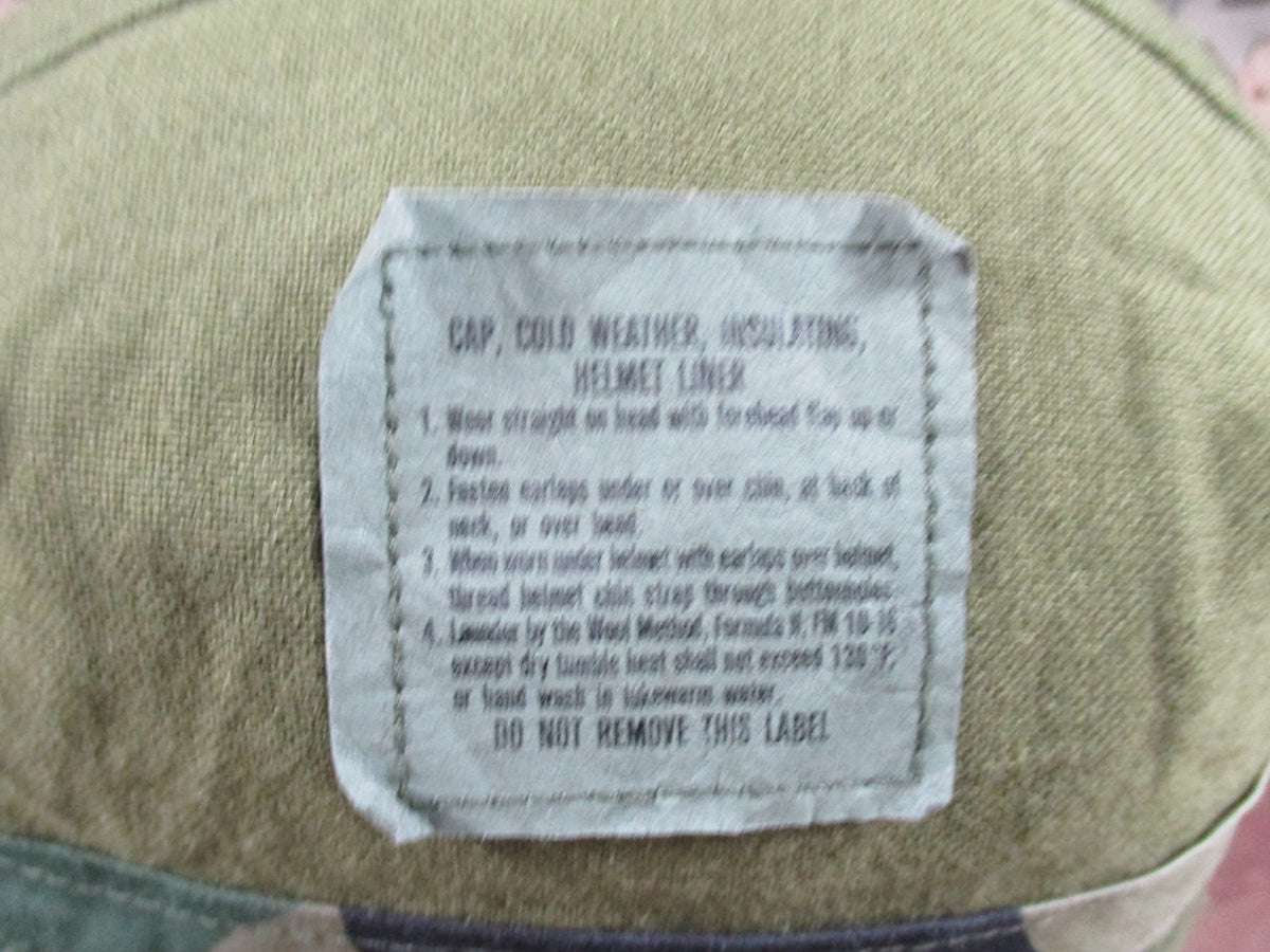 USGI Woodland Cold Weather Insulating Helmet Liner Cap Ear Flaps Army Surplus
