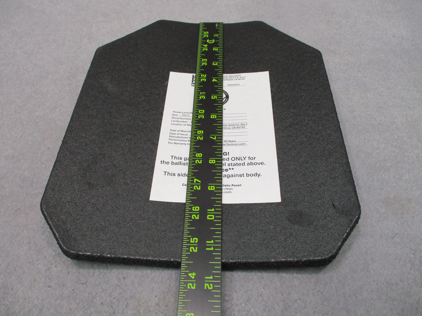 Tacticon Armament TA600STL Level III 10x12 Plate Set Pair Pre-Owned