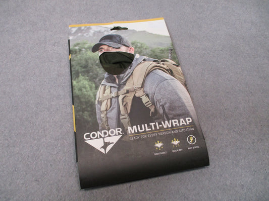 Condor 212-021 MultiCam Black multi-wrap neck gaiter face covering headwear