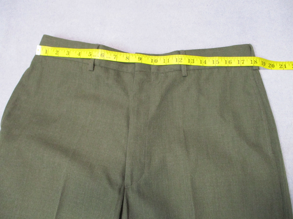USMC Marine green service dress pants by Bremen-Bowdon, 38XL poly-wool trousers with uniform styling