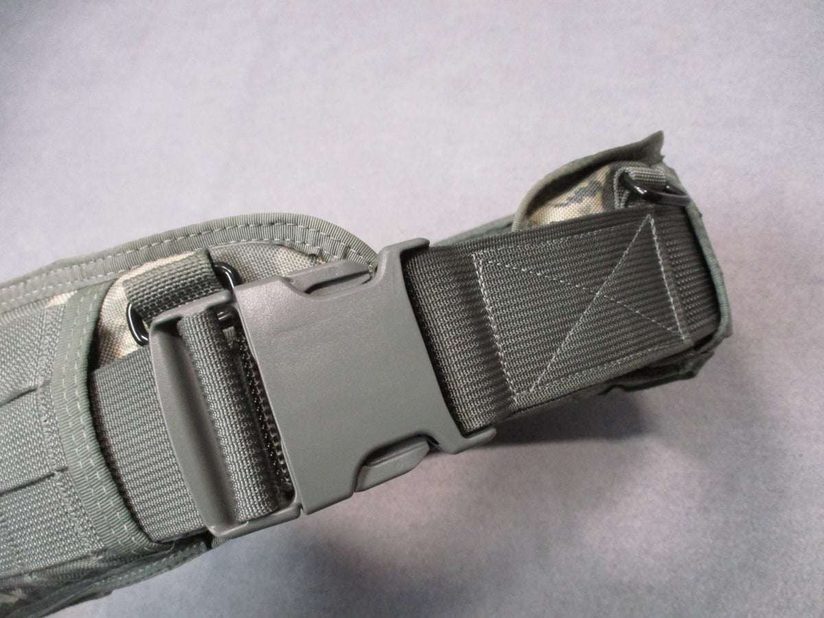 USAF ABU camo MOLLE padded battle belt with large outer and medium inner duty belt set
