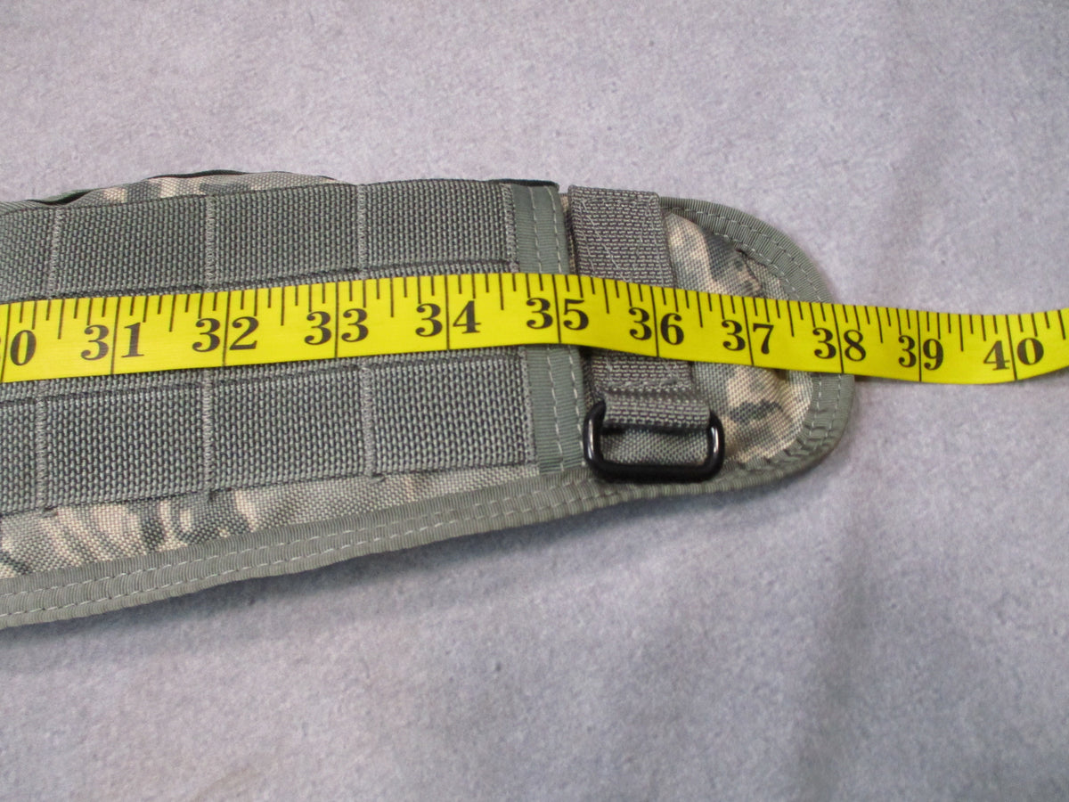 USAF ABU camo MOLLE padded battle belt with large outer and medium inner duty belt set