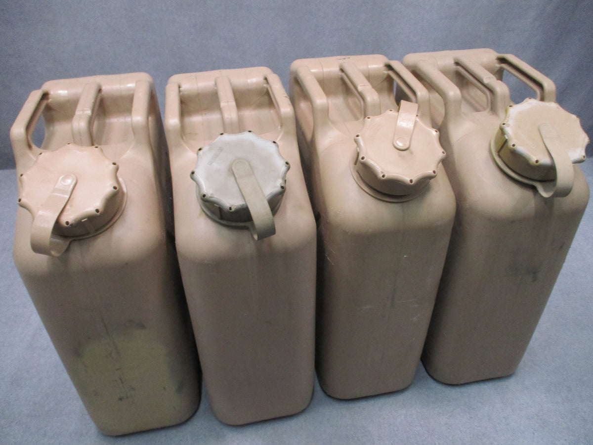 Desert Tan Military Fuel Can 5 Gallon Storage Container - Used 20L Capacity