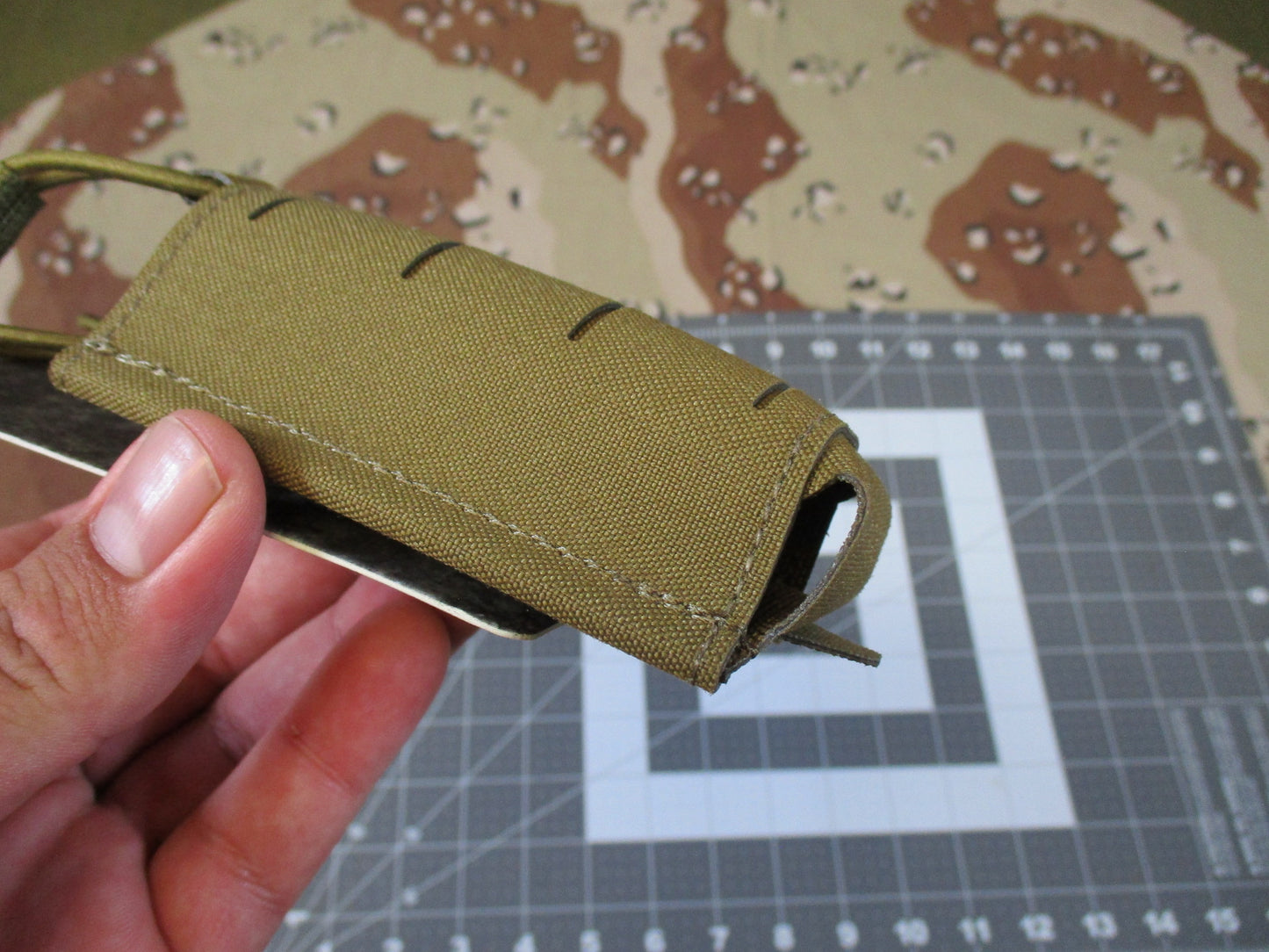 SENTRY Pistol Single Mag Pouch – Coyote  MOLLE/PALS  Variable Mount – laser cut