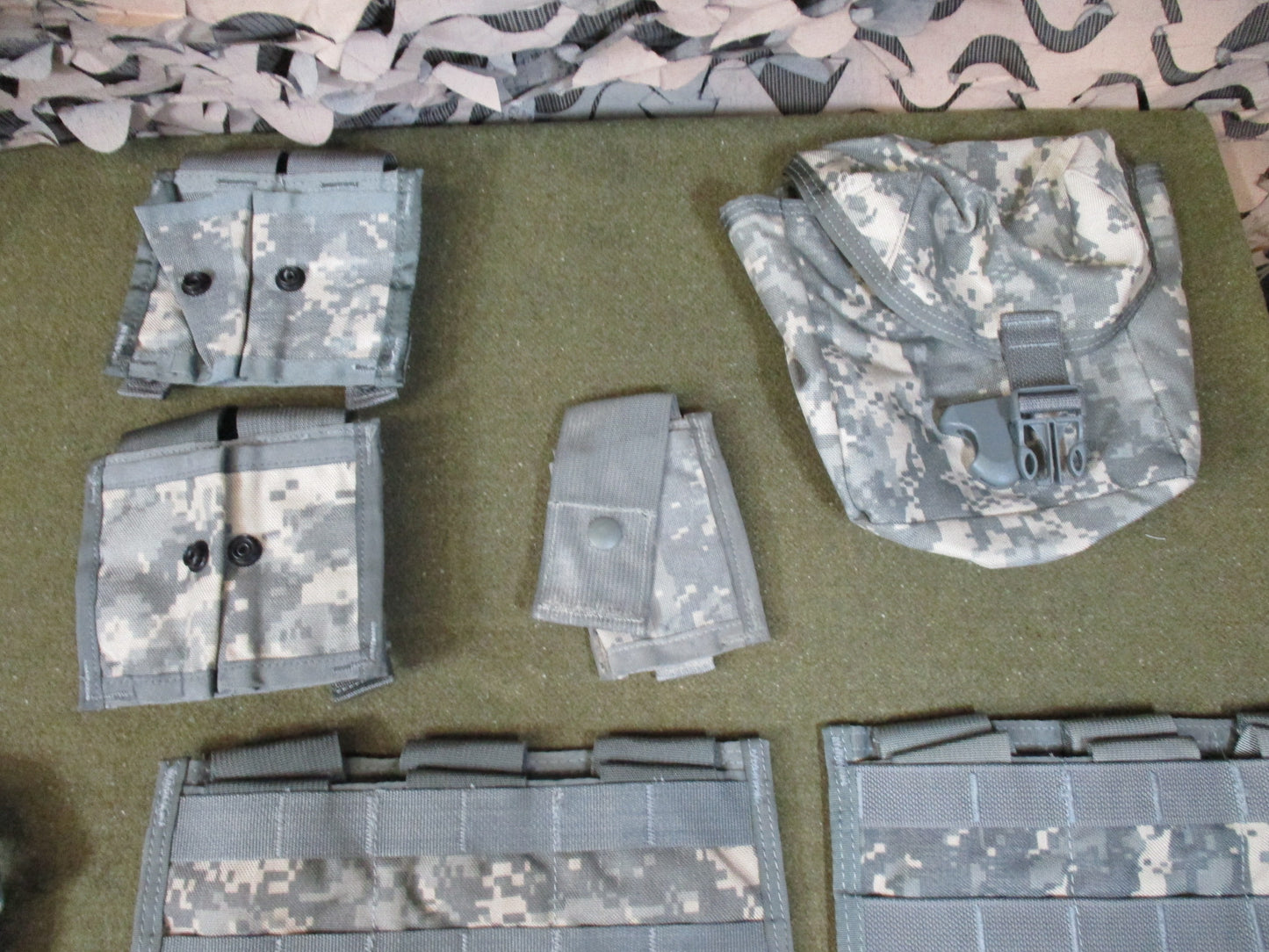USGI MOLLE II Fighting Load Carrier Set - ACU UCP Tactical Vest with Pouches
