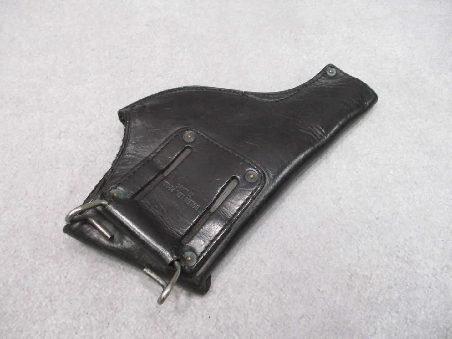 US Military Black Leather .38 Revolver Flap Holster 4 Inch Barrel USGI MP Vietna