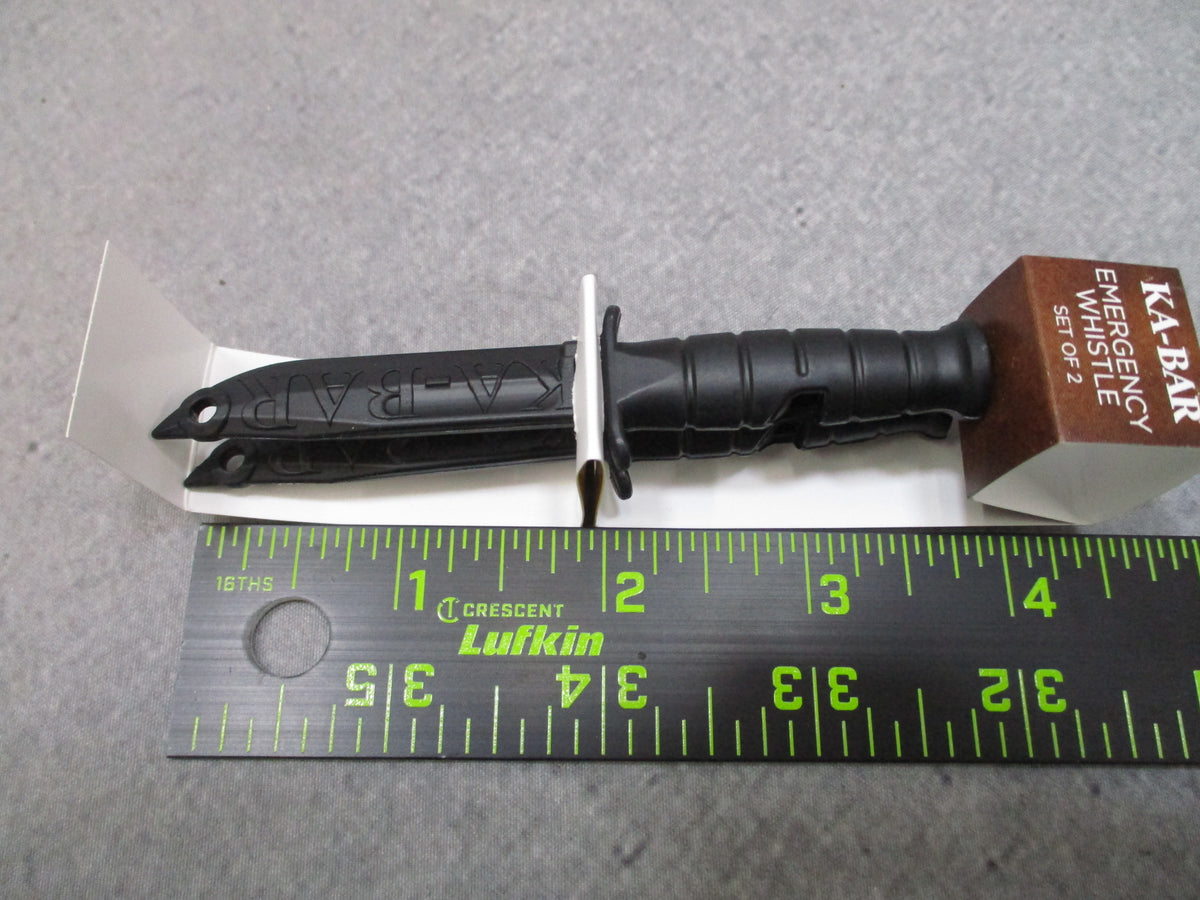 KA-BAR 9925 Emergency Whistle Lot 6 Black Keychain Safety Whistles USA 3 Packs