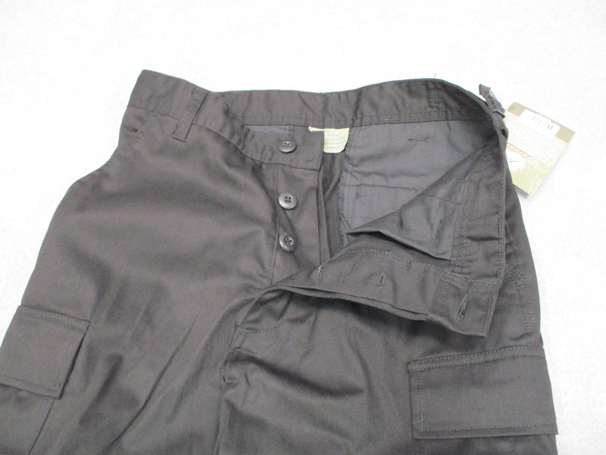 Rothco Black BDU Tactical Cargo Pants Military Fatigue Trousers NWT 55/45