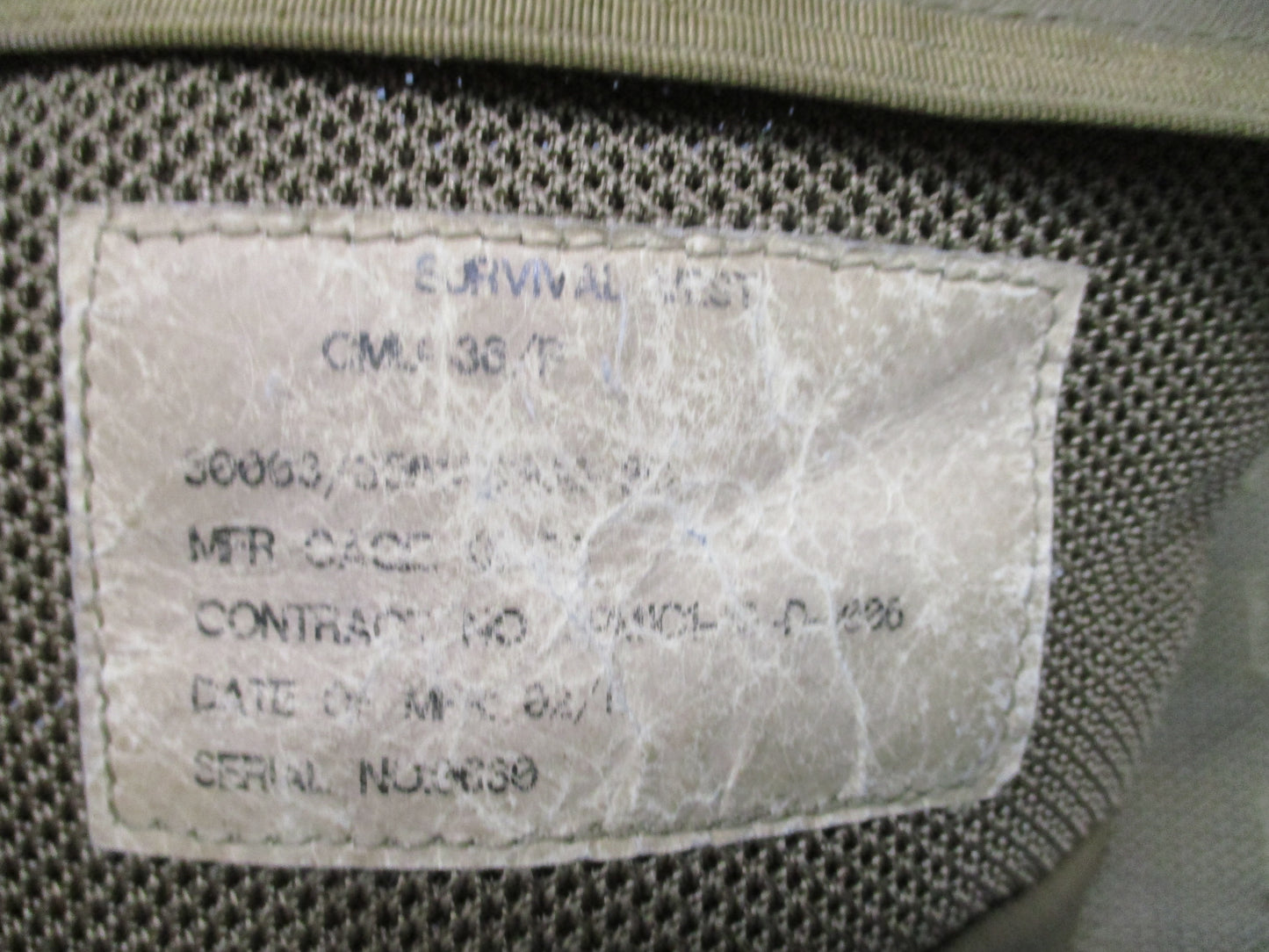 US Military Surplus CMU-36/P Survival Vest MOLLE Tactical Gear Coyote Brown