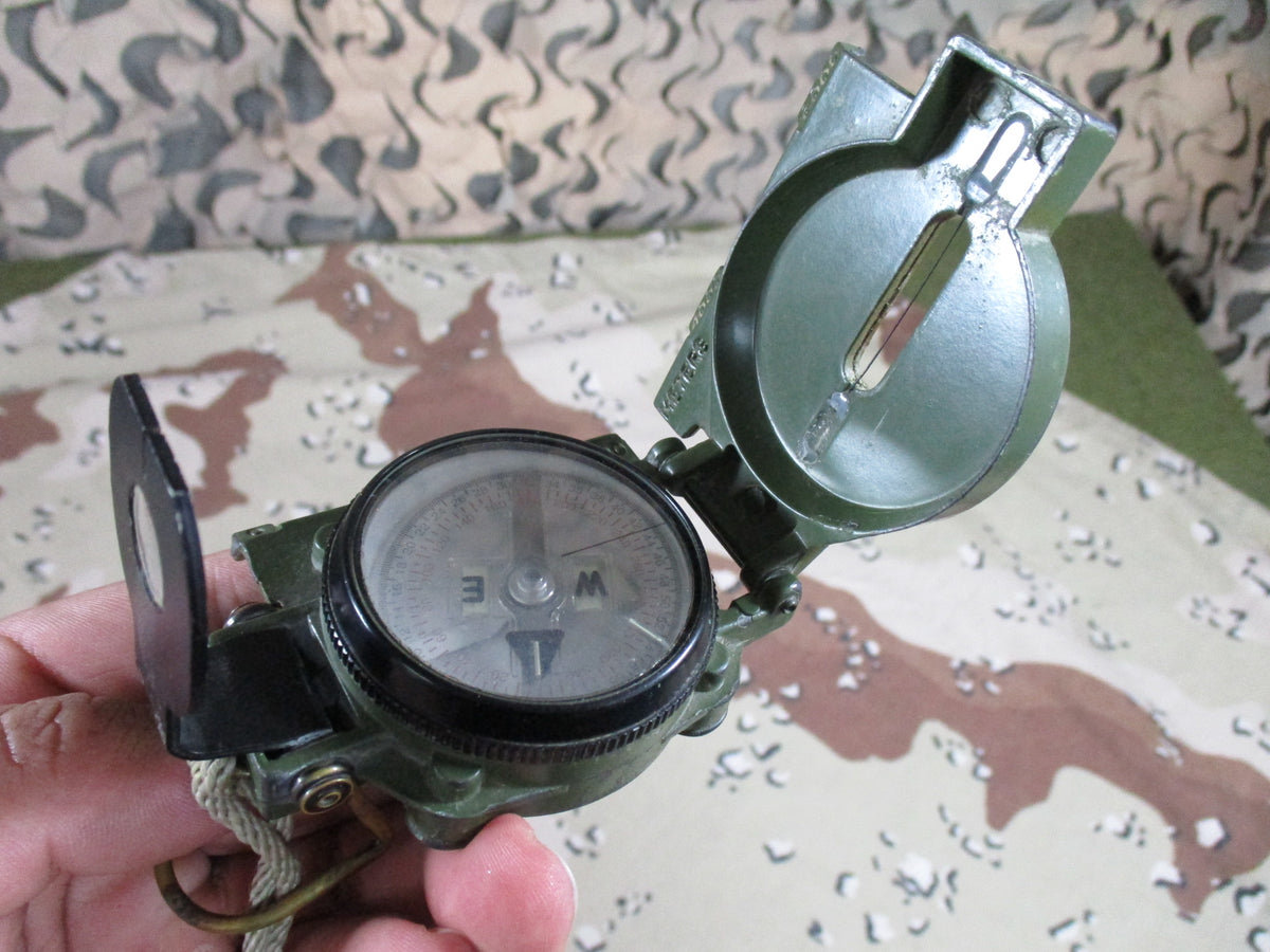 Cammenga USGI Military Lensatic Compass w/ Pouch Lanyard Working Paint Wear