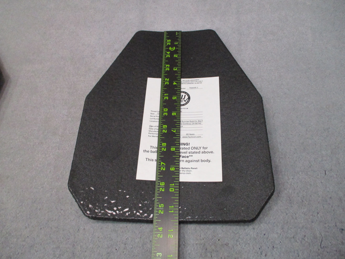 Tacticon Armament TA600STL Level III 10x12 Plate Set Pair Pre-Owned