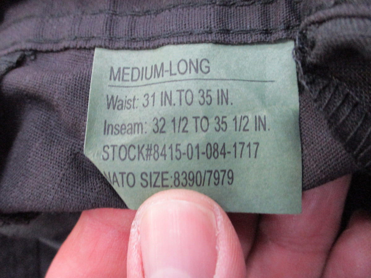 Rothco Black BDU Cargo Pants 100% Cotton Ripstop Tactical Military Style NWT